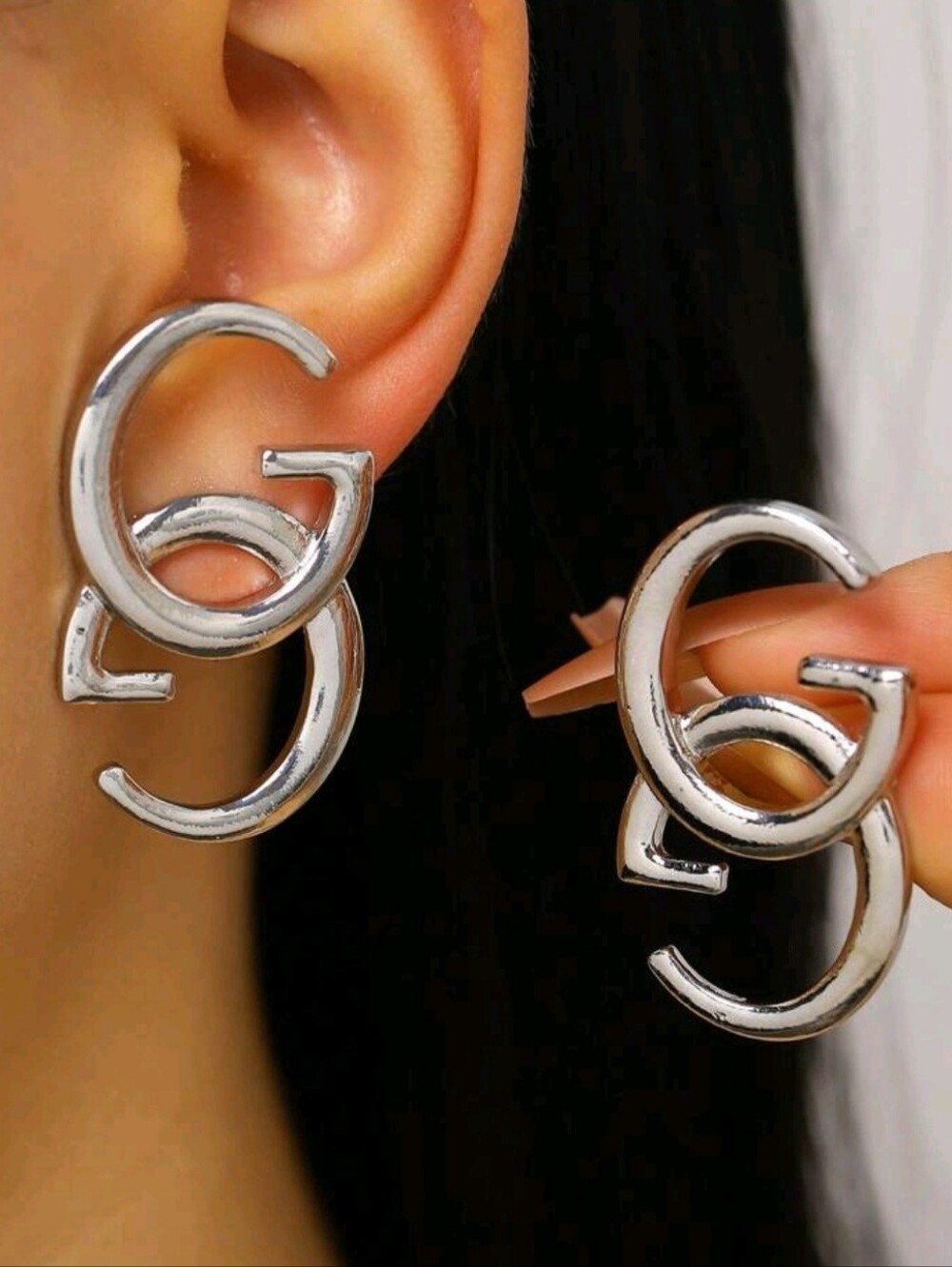 Interlocking G-Link Post Back Stud Statement Earrings